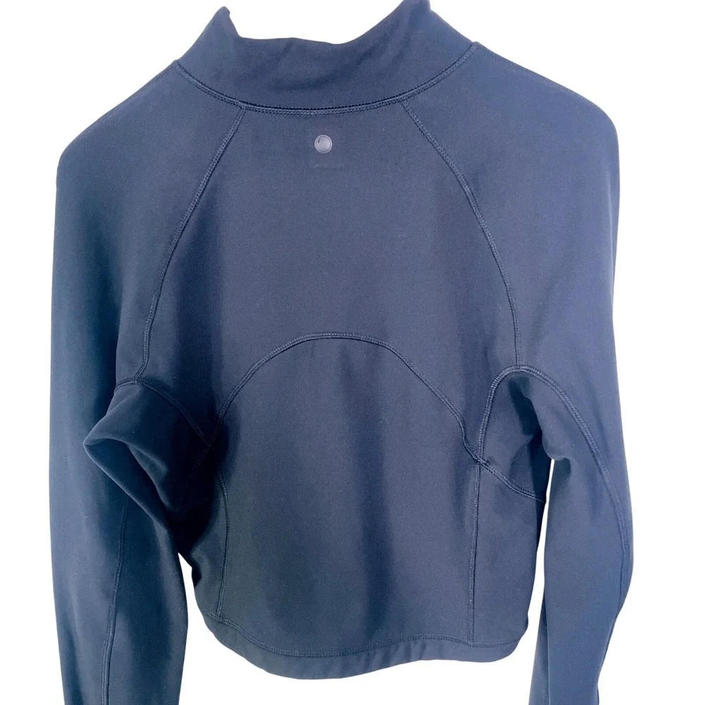 Yogalicious Compression Pullover Womens L Black Zip Gym Running Hiking Trail - Picture 13 of 16